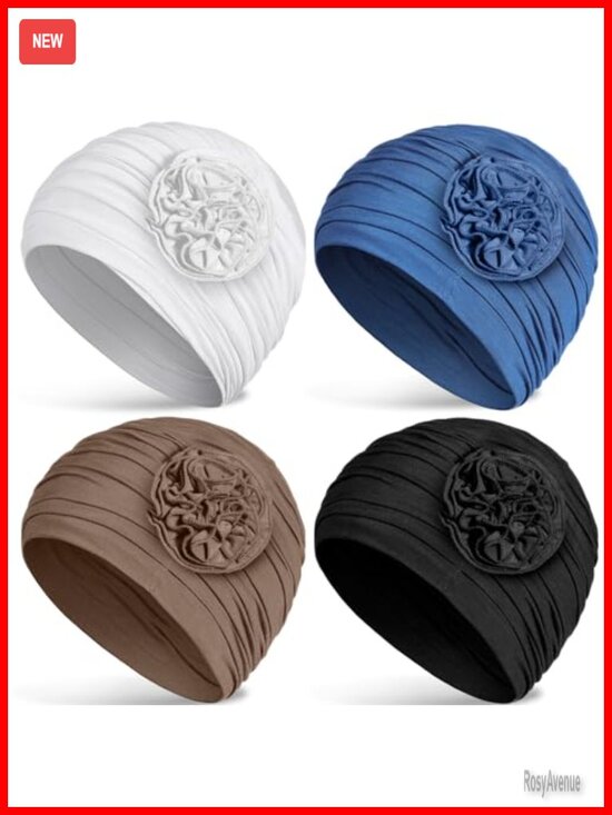 Soft Cotton Beanie Turban Headwrap Hats for Women - Chemo Headwear main image 6